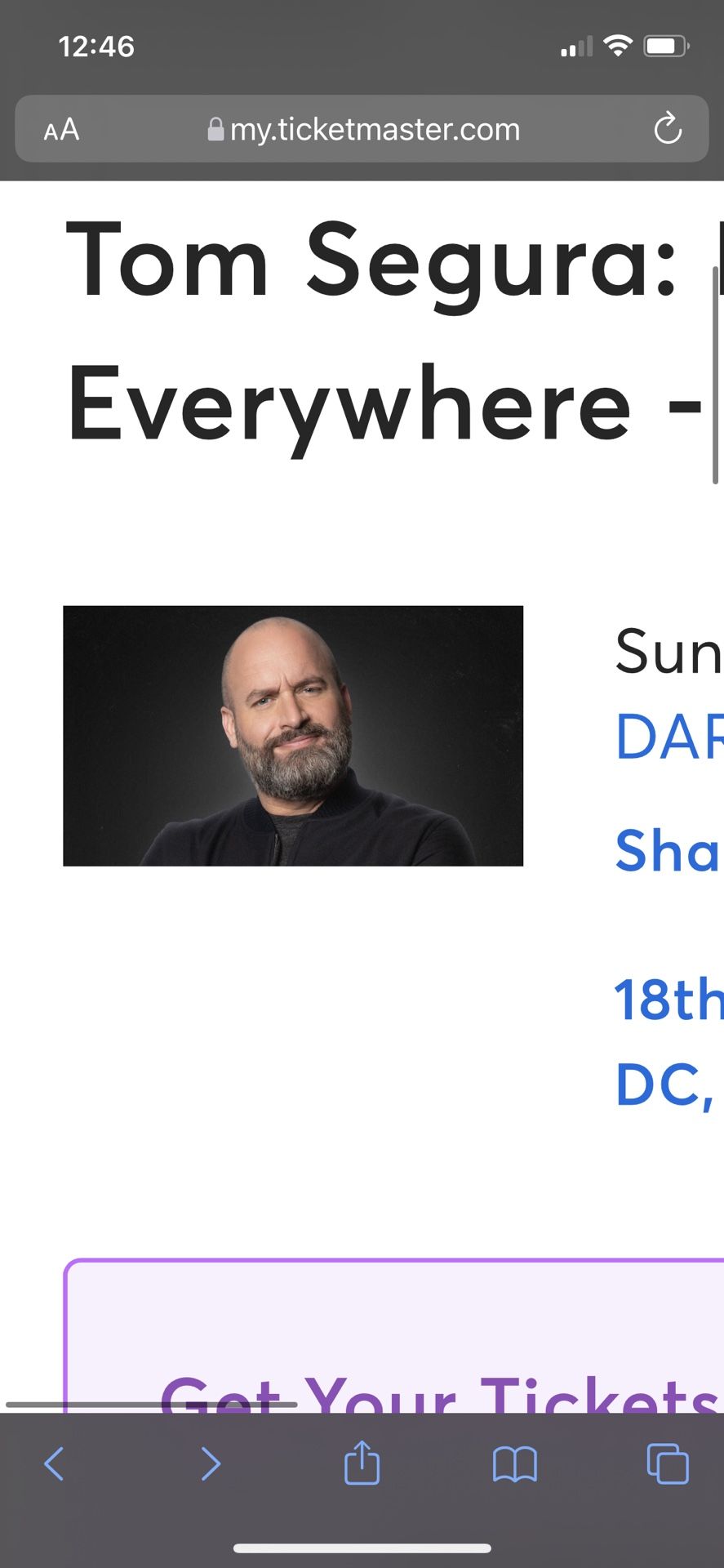 Tom segura Tickets (2)