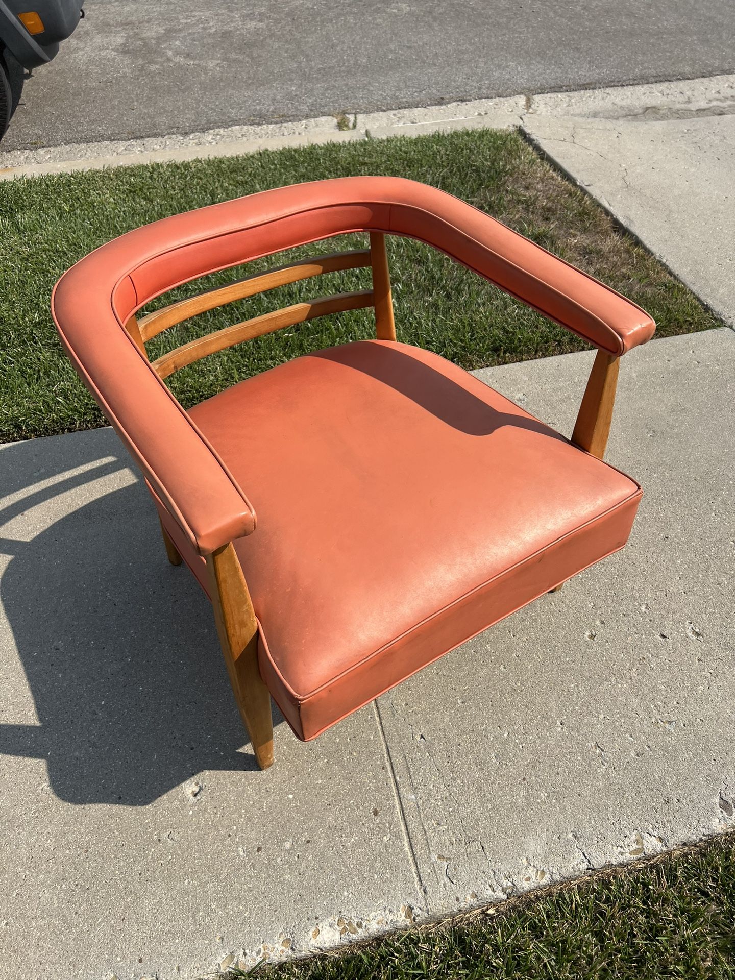 Vintage Mid Century Modern Wood Arm Chair