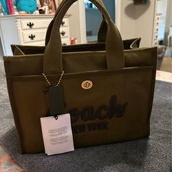 Olive coach tote