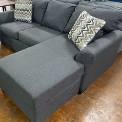 Grey Sectional Sofa With Reversible Chaise 