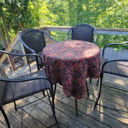 Hampton Bay High Table & 4 Chair Set
