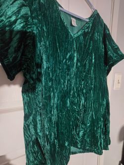 Green velvet shirt