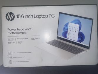 HP Silver Laptop Sleek Design 15.6-inch Display