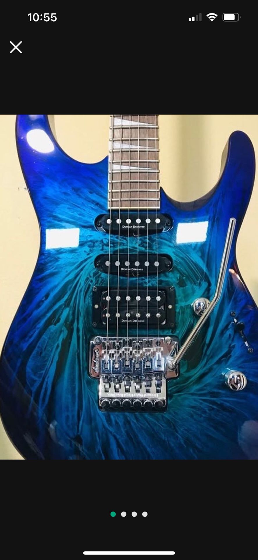 Jackson Dinky Pro Series Electric Guitar Eerie Dess Rare Japan With Hardshell Case