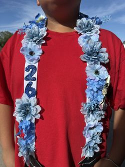Graduation Lei Blue