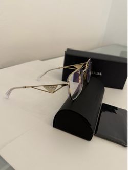 Prada A51 ZVN-1O1 Gold Metal Eyeglasses Frames 55□19 140 Unisex