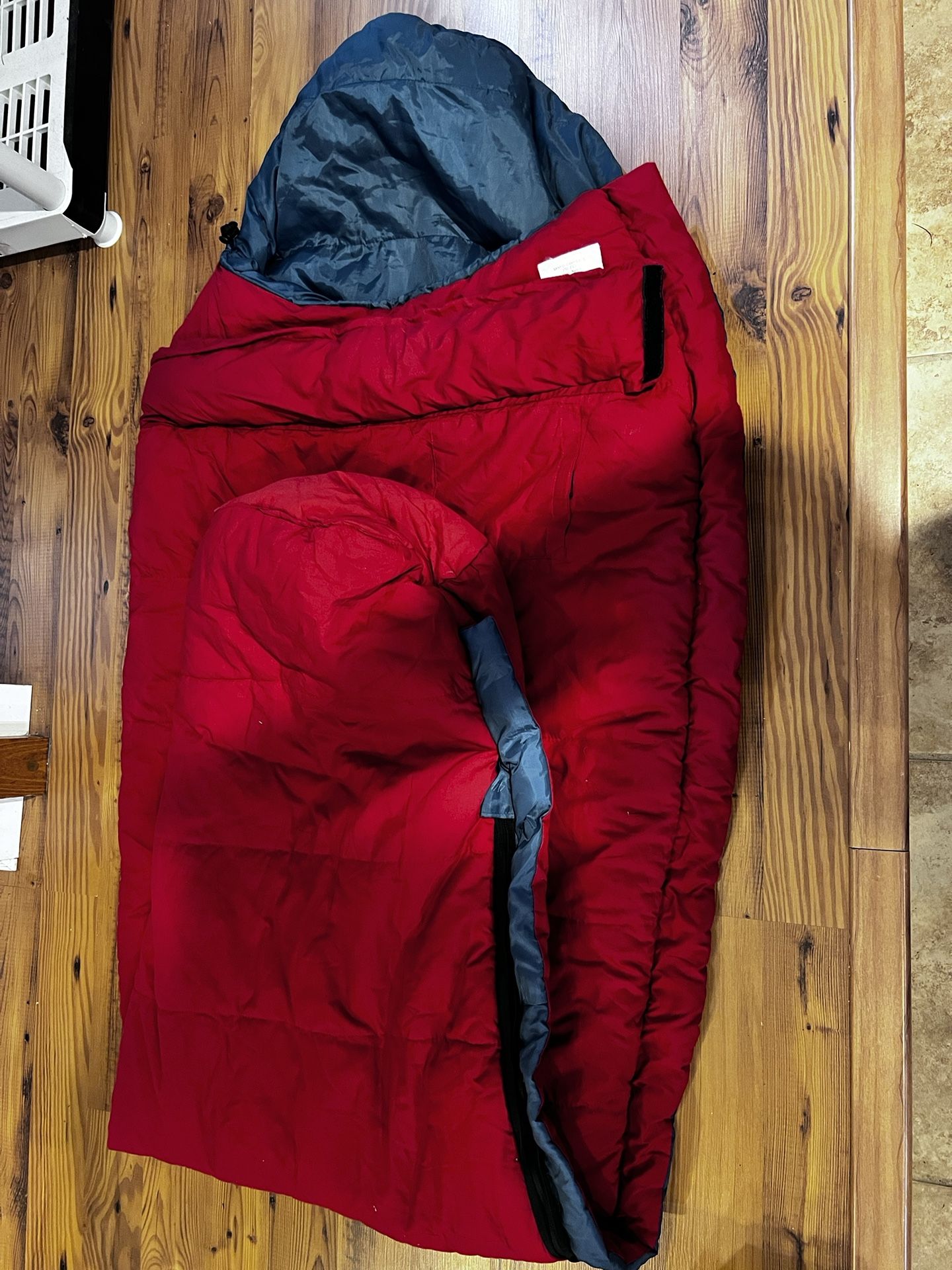 Used Red Adult Camping Outdoor Full Size Sleeping Bag 