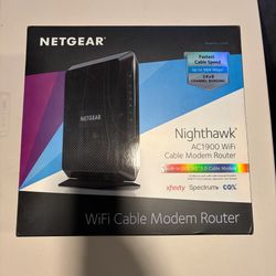 Netgear Nighthawk AC1900, Model #C7000-100NAS. Wi-Fi Cable Modem Router