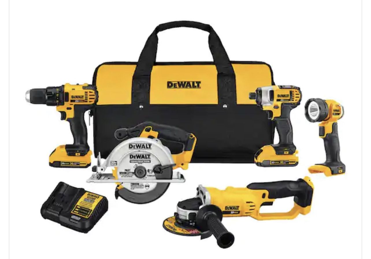 5 Piece Dewalt Combo