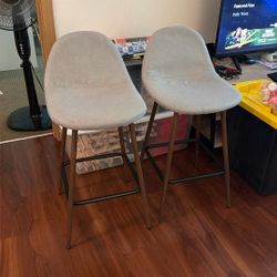 Two 24.5" Copley Counter Height Barstools with Footrest Light Gray - Threshold