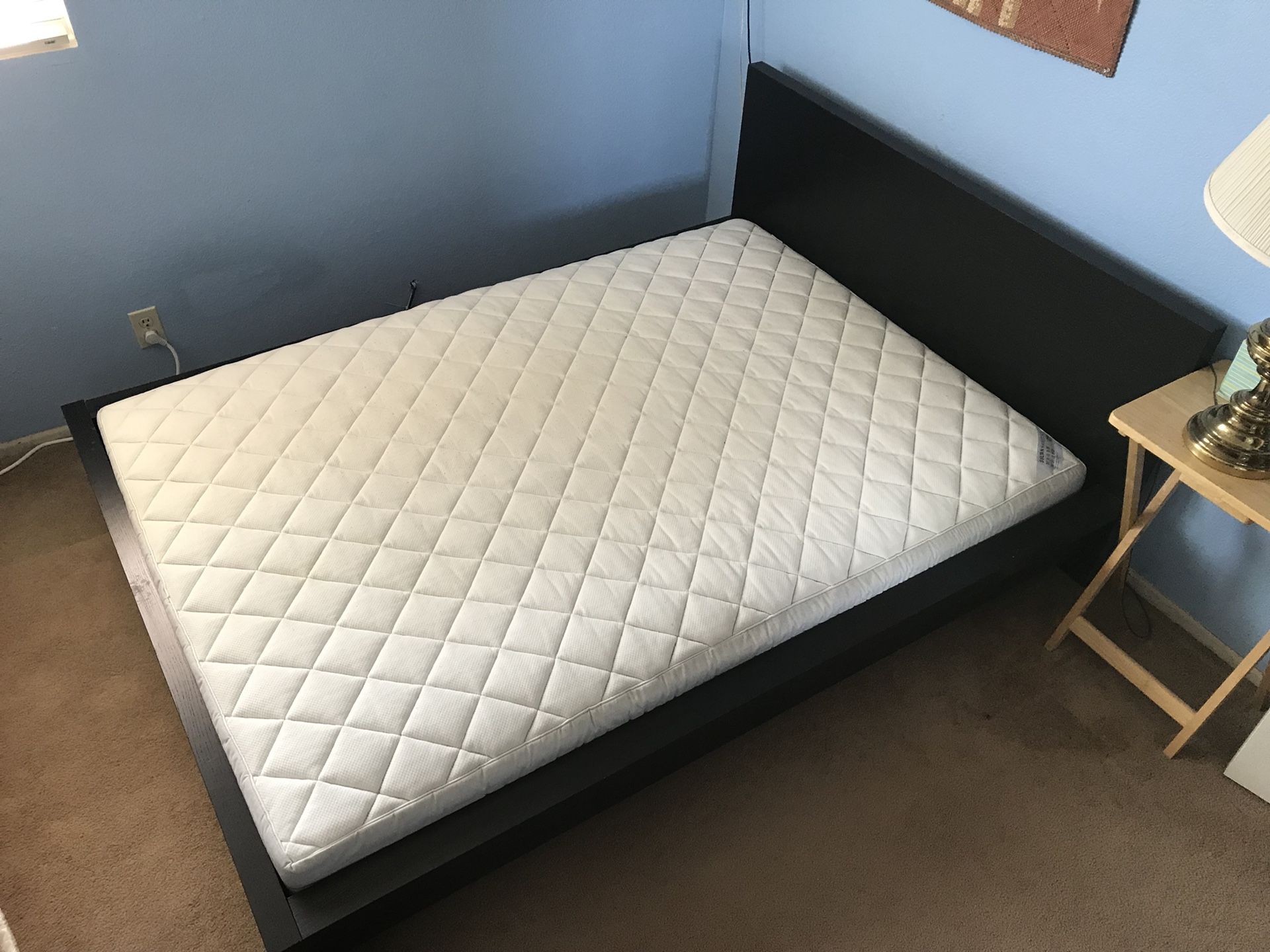 Full size ikea malm bed frame and mattress