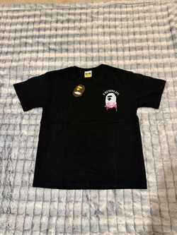 BAPE × Stüssy “A Bathing Ape” T-Shirt – Black/Pink
