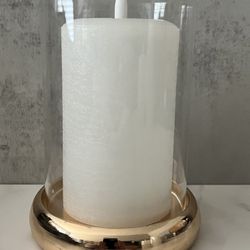 Glass Pillar Candle Holder