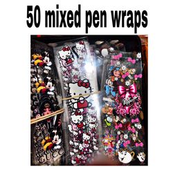 New pen wraps 50 pc uvdtf mixed bundle