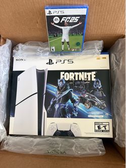 PlayStation 5 1TB Disc Console with Fortnite Cobal Star Bundle & FC 25 Game - New
