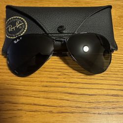 Ray Bans Aviators Size Large 58 14 All Black(Made In Italy)