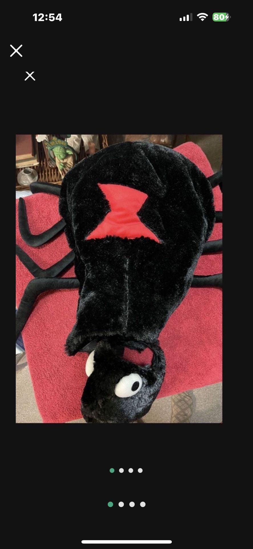 CA. THRILLS & CHILLS SPIDER HALLOWEEN/THANKSGIVING/CHRISTMAS COSTUME. LARGE.