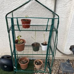mini greenhouse / shelving / plant stand