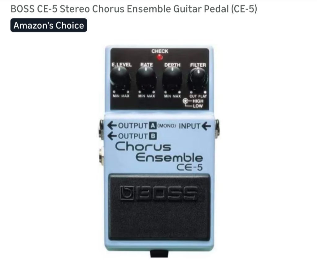 BOSS CE-5 Stereo Chorus Ensemble Guitar Pedal (CE-5)