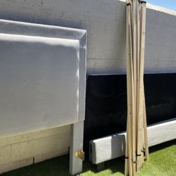 King Size Bed Frame With Led Light,  Color Is Light Grey, $60 Firm, NO DELIVERY, Pick Up On 59th Ave In Camelback 
