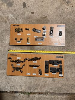 Hardware comes in a variety of styles, from rustic to modern, with finishes including stainless steel, black, bronze, and brass. 