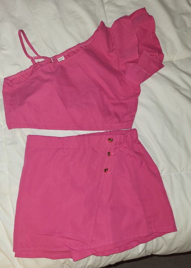 Girls 2 Piece Set ( Skort And Top) Size 12 New 