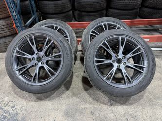 FREE DELIVERY 🚚4x OEM 2025 Tesla Model Y Wheels Gemini Charcoal Rims Continental 90% 255/45/19