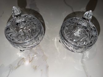 Chrystal candy jar with lid 2 pieces