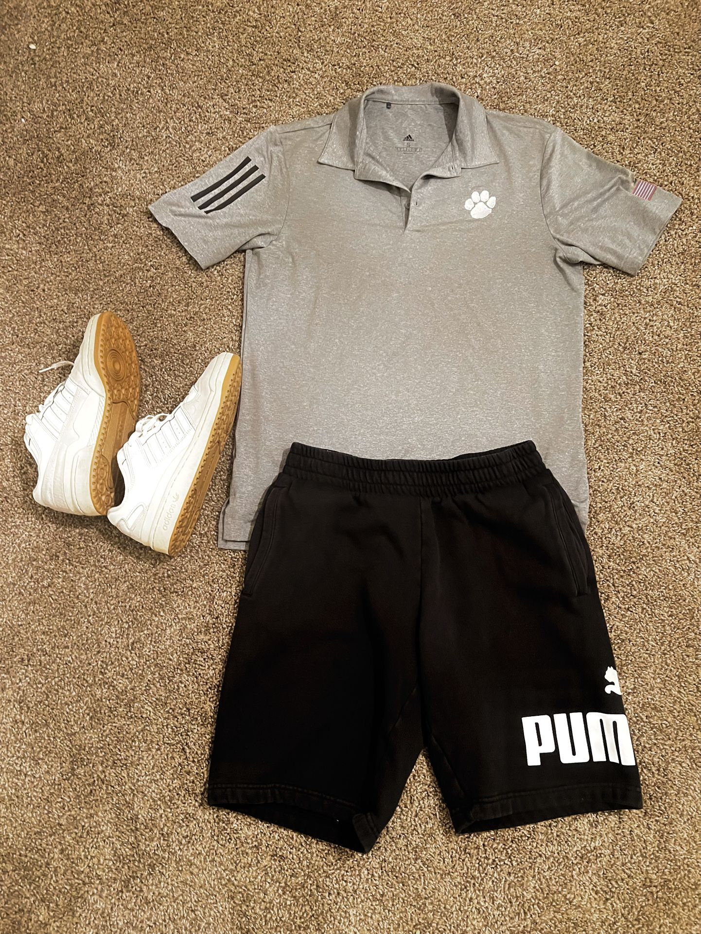 π₯ Adidas Tee (S)+ Puma Shorts (M)+ Adidas Sneakers (8.5)β Full Outfit Deal! π₯