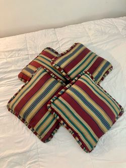 Set Of 4 Throw Pillows 16” x 16” - Good Condition