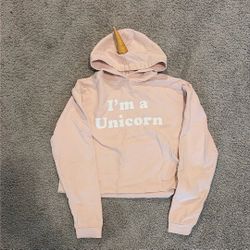 kids pink "I'm a unicorn" hoodie 