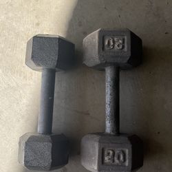 15 pound and 20 pound weights take both for $20