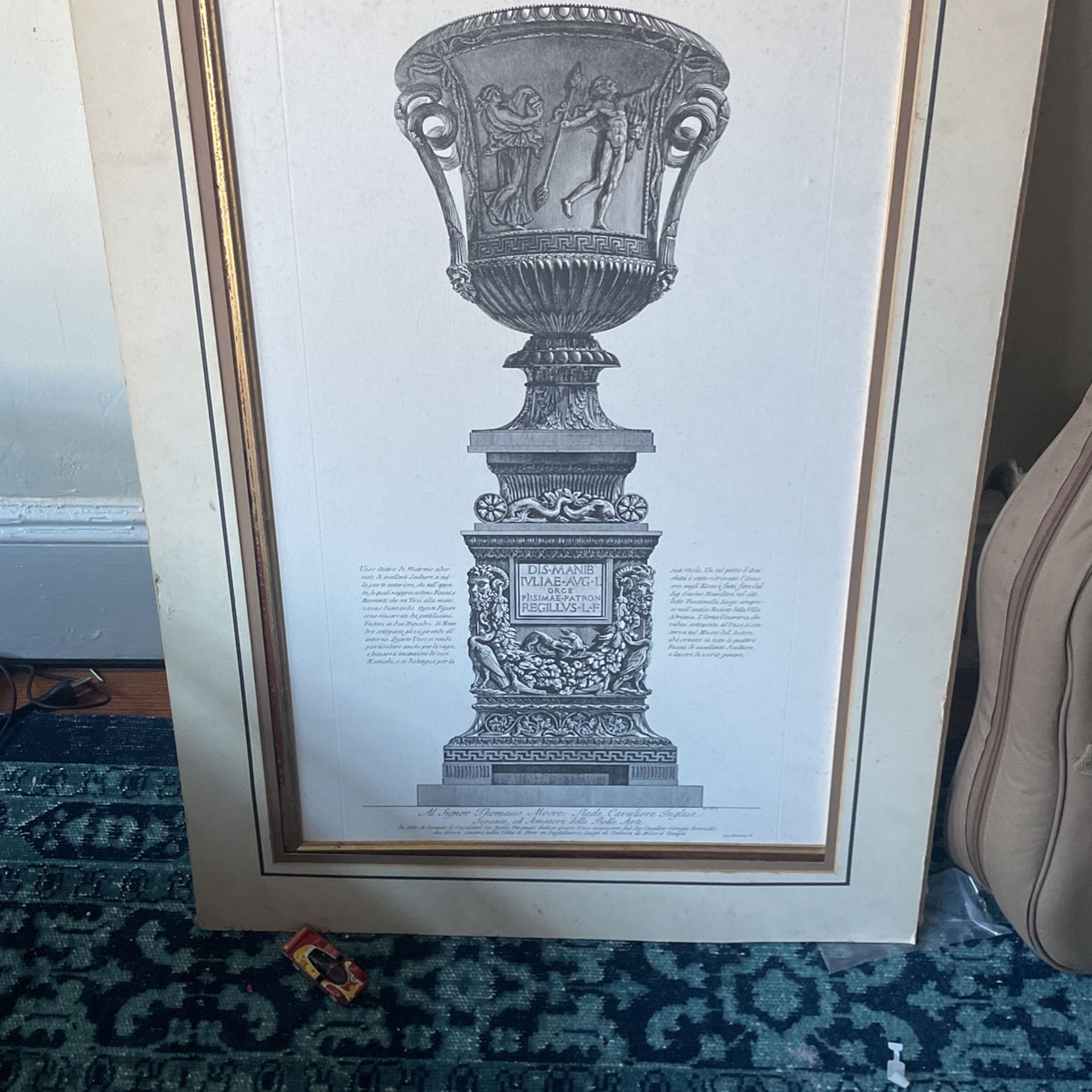 Piranesi engraving is titled Vaso Antico di Marmo Adornato di Eccellenti Sculpture