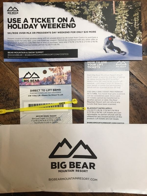 Costco Big Bear Lift Tickets 2024 Aubry Candice