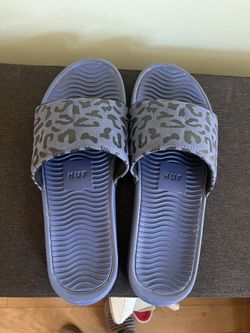 HUF Leopard Print Slides (Size 12) 