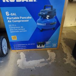 New in Box Kobalt 6 Gallon Portable Pancake Air Compressor $150