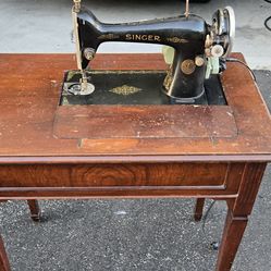 Antique Sewing Table and Machine
