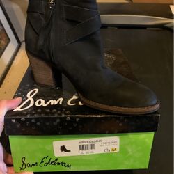 ankle suede booties sam edelman