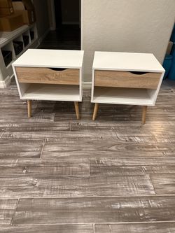 Mid-Century Modern Nightstands Set of 2