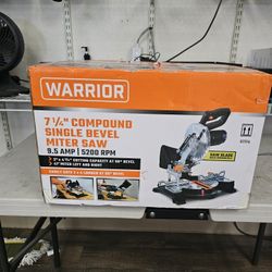 96091 Warrior 57174 Compound 7-1/4" Single Bevel Miter Saw 9.5amp 5200 Rpm 587783