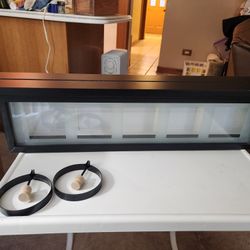 Gently Used Black Shelf W/Glass Picture Shadowbox