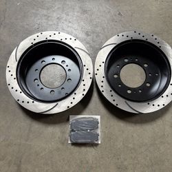 atmansta left and right rear brake discs QD10559-L and brake pads