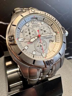 Citizen Eco-Drive Titanium Chronograph H500-S021260 Men’s 42mm Silver 200M Watch