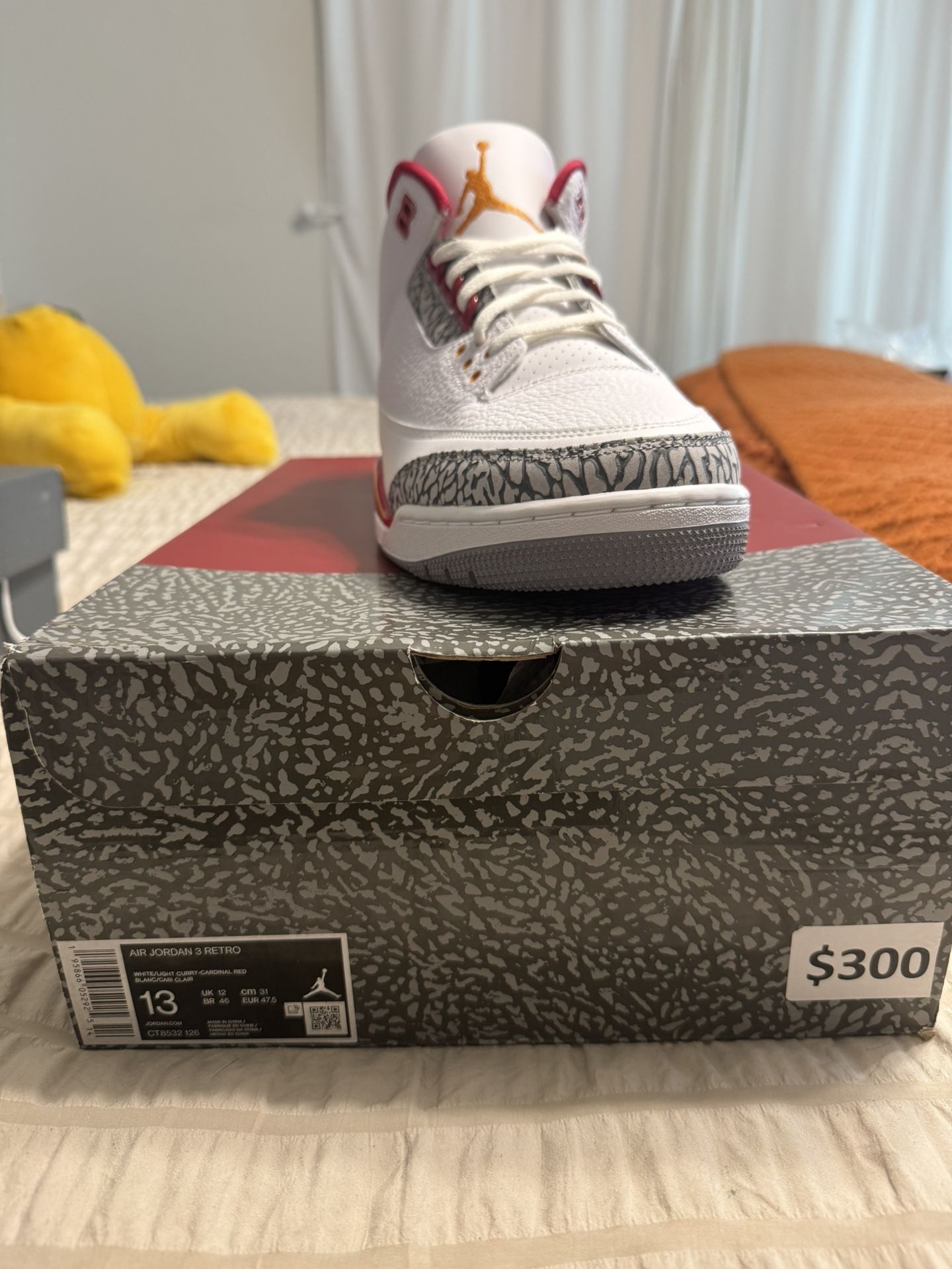 Jordan 3 Retro Cardinal 13s