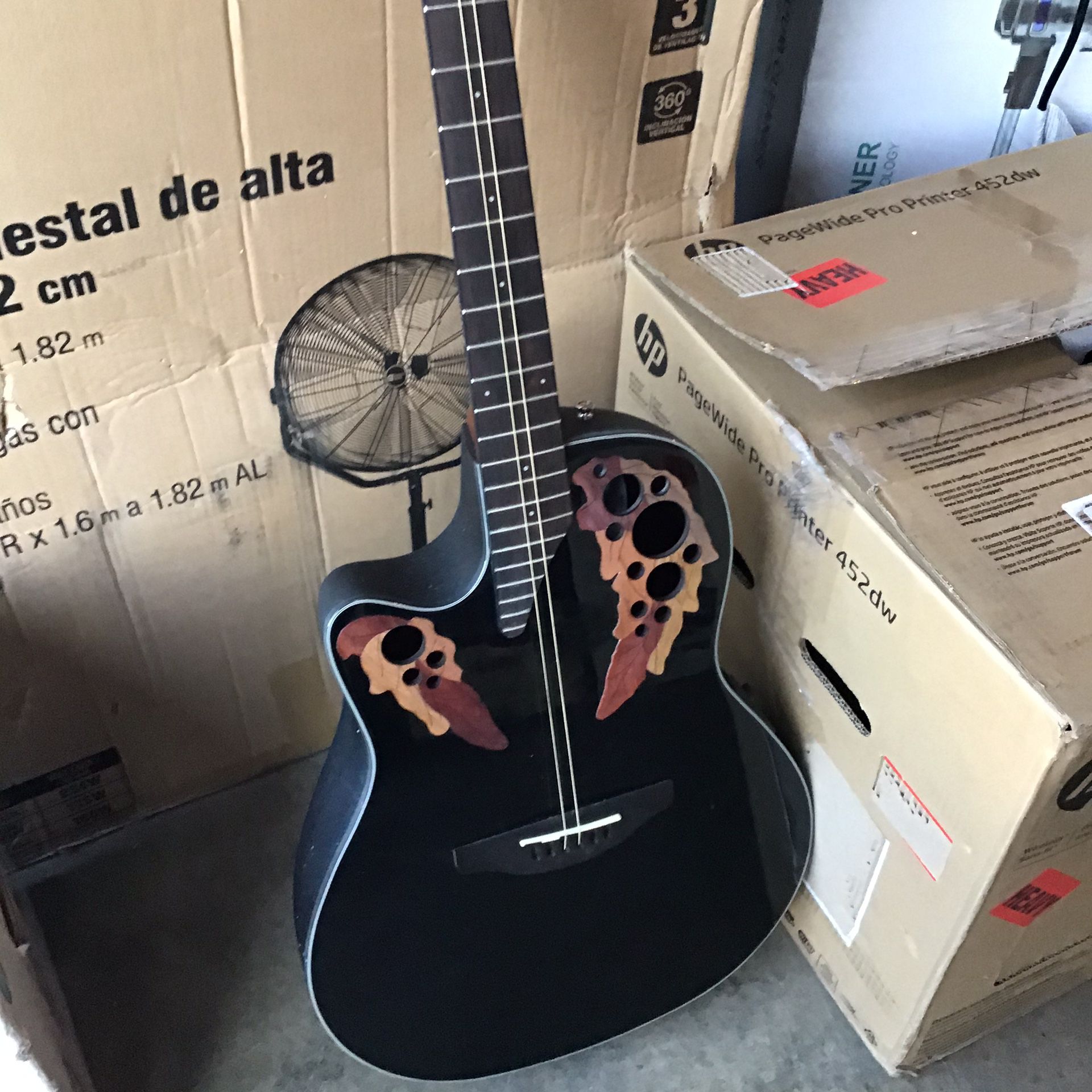 Ovation elite celebrity 6 string electric guitar black. Like new excellent condition open box Comes with string in bag in original box