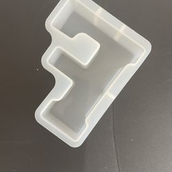 Large Letter Silicone Resin Mold, 7 Inch - Letter F