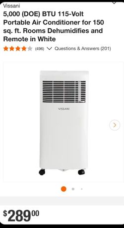 Vissani 5,000 BTU Portable Air Conditioner