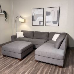 Living Spaces Gray Sectional Couch DELIVERY WITHIN A WEEK
