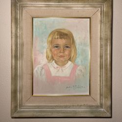 Painting of a Child Girl by Beatrix Maureen McCulley Oil on Canvas