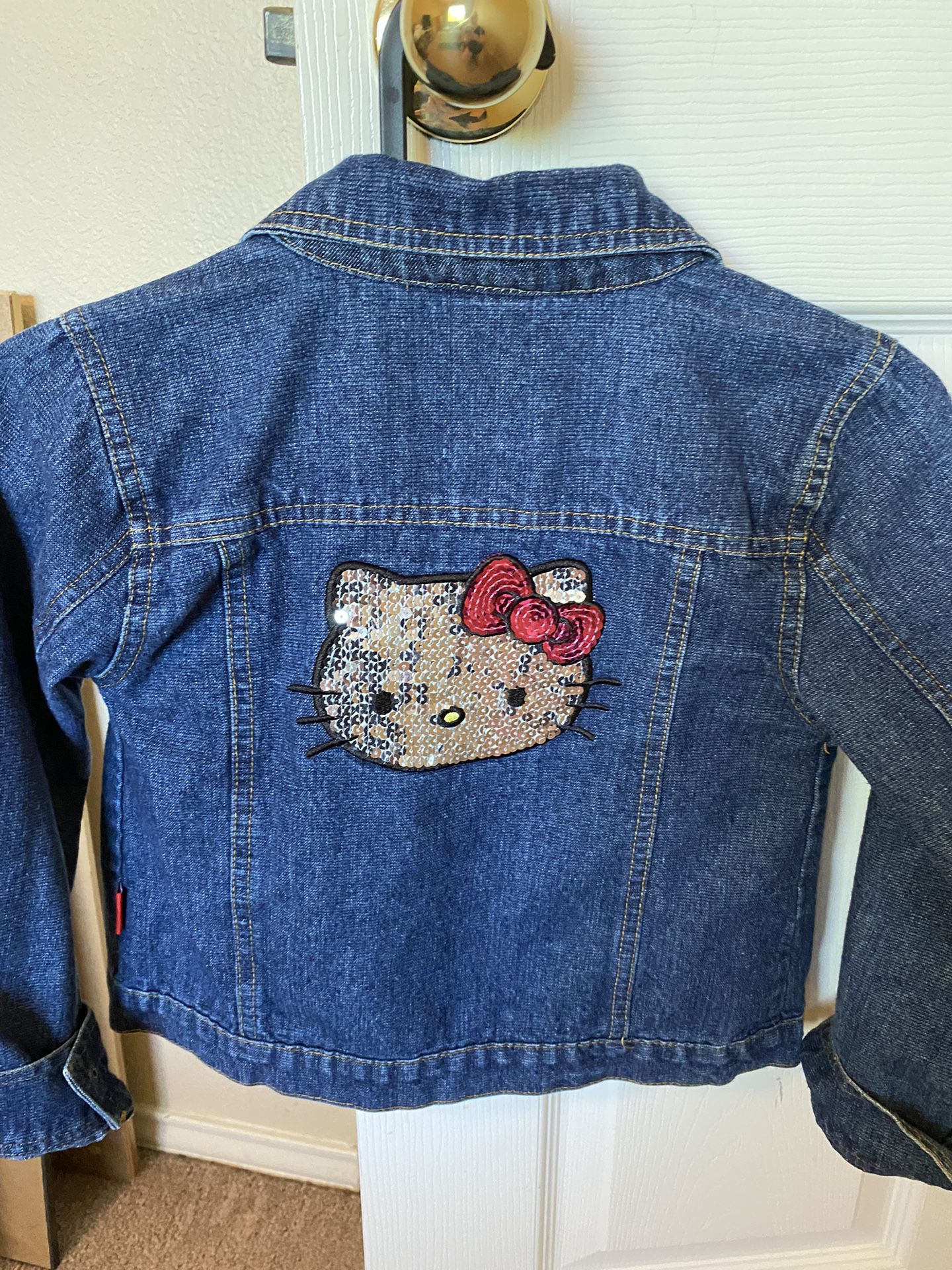 Hello Kitty Girls Denim Jacket Size 6